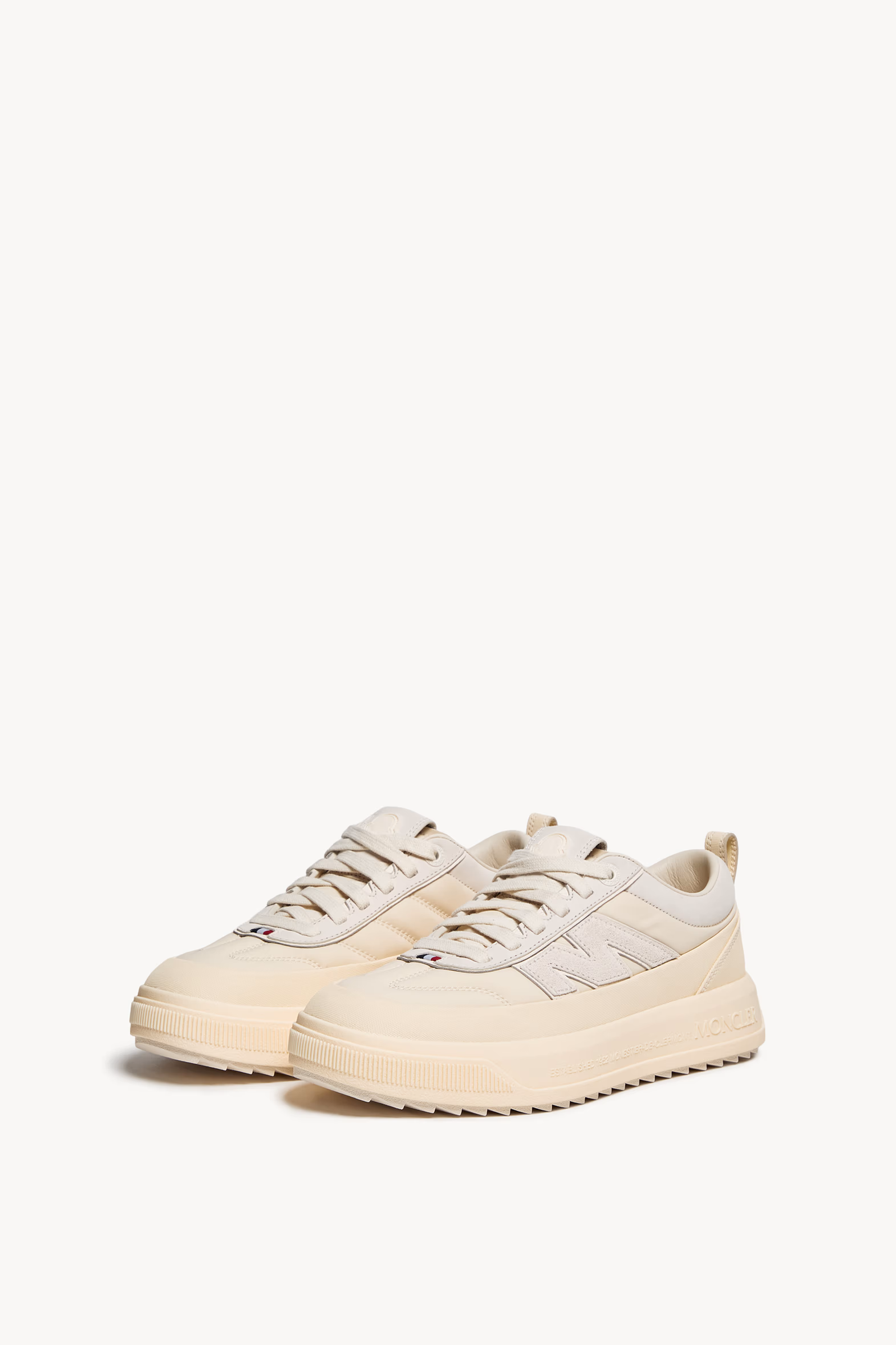 Moncler Altive Nubuck & Suede Sneakers Women Light Beige Moncler 4